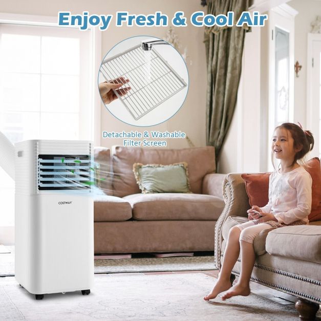 9000 BTU 3-in-1 Portable Air Conditioner with Fan and Dehumidifier Mode