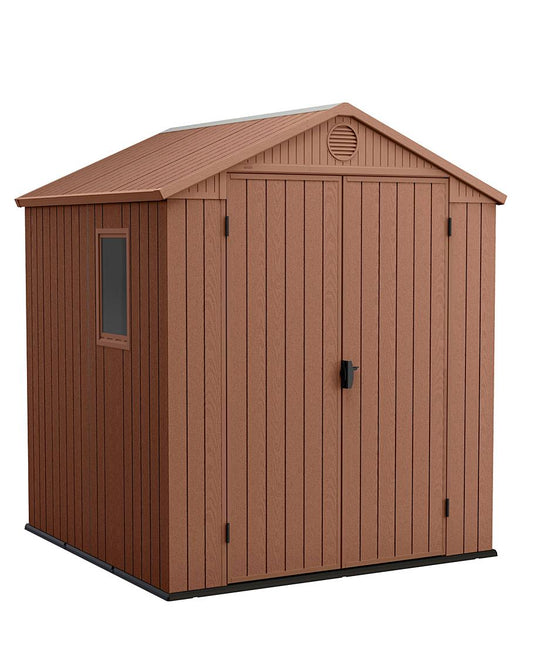 Keter Darwin 6x6 Double Door Shed - Brown