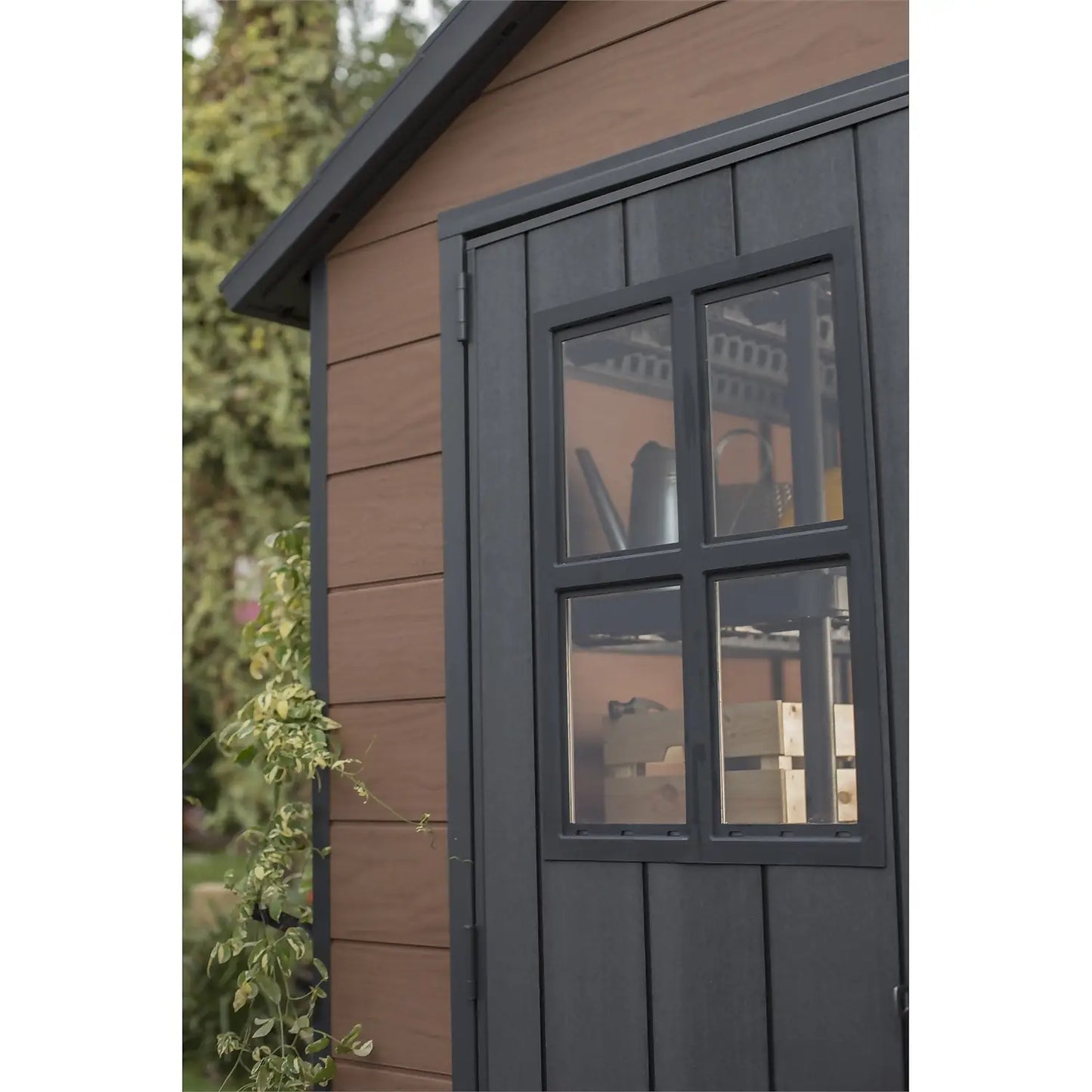 Keter Newton 7 x 7ft Double Door Outdoor Apex Plastic Garden Shed