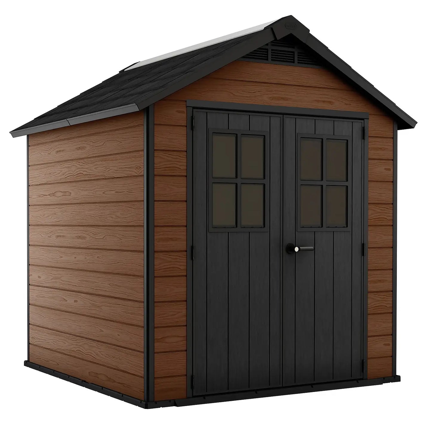 Keter Newton 7 x 7ft Double Door Outdoor Apex Plastic Garden Shed