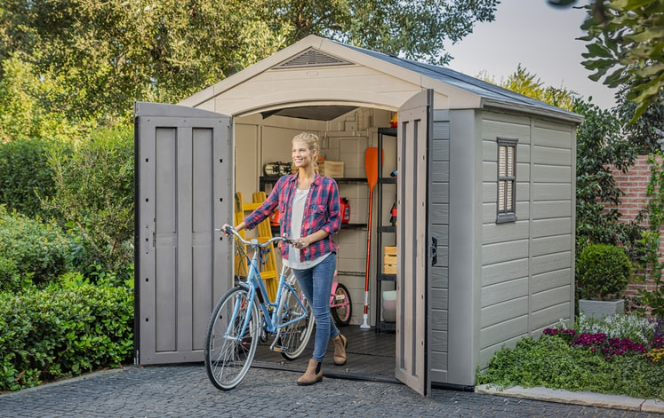 Keter Factor Garden Storage Shed 8 x 8ft - Brown